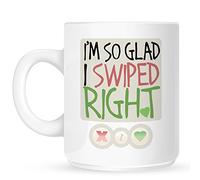Grindstore I'm So Glad I Swiped Right Mug for Tea or Coffee White