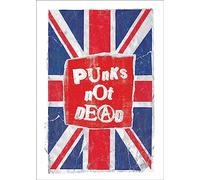 Grindstore Laminated Punks Not Dead Mini Poster Wall Art Print, Room Decor, Bedroom Home Office Decoration, Gift Idea, Novelty Wall Decor, Compact Art Print