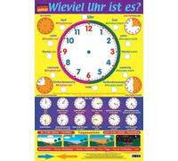 Grindstore Laminated What's the Time in German Mini Poster Wall Art Print, Room Decor, Bedroom Home Office Decoration, Gift Idea, Novelty Wall Decor, Compact Art Print
