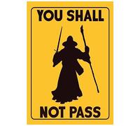 Grindstore Laminated You Shall Not Pass Mini Poster Wall Art Print, Room Decor, Bedroom Home Office Decoration, Gift Idea, Novelty Wall Decor, Compact Art Print