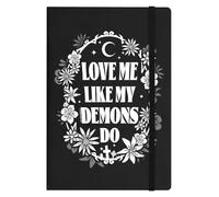 Grindstore Love Me Like My Demons Do Black A5 Hard Cover Notebook