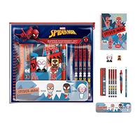 Grindstore Marvel Comics Spider-Man 11-Piece Bumper Stationery Set (Peter, Miles and Gwen Design) - Official Merchandise