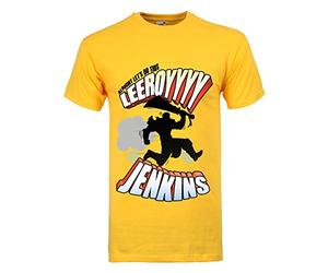 Grindstore Men's Alright Let's Do This Leeroy Jenkins T-Shirt Yellow