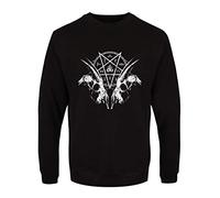 Grindstore Men's Goat Skull Pentagram Sweatshirt Black
