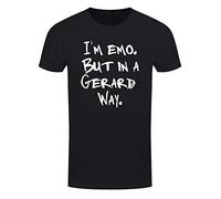 Grindstore Men's I'm Emo But in A Gerard Way T-Shirt Black
