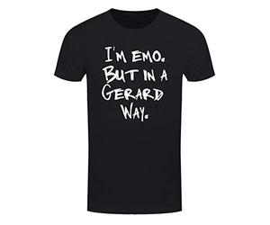 Grindstore Men's I'm Emo But in A Gerard Way T-Shirt Black