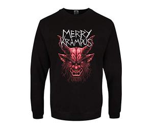Grindstore Men's Merry Krampus Christmas Sweater Black