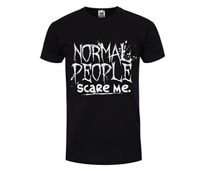 Grindstore Men's Normal People Scare Me T-Shirt Black