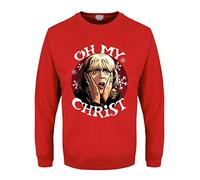 Grindstore Men's Oh My Christ Pam Christmas Jumper Sweater Red