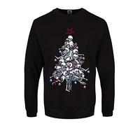 Grindstore Men's Pile o' Bones Black Christmas Jumper