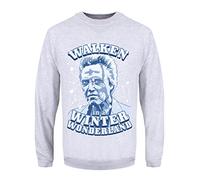 Grindstore Men's Walken in A Winter Wonderland Christmas Jumper Grey