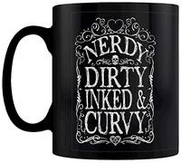 Grindstore Nerdy Dirty Inked & Curvy Mug Panel Mug Black 8x9.5cm