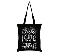 Grindstore Nerdy Dirty Inked & Curvy Tote Bag Black 38x42cm