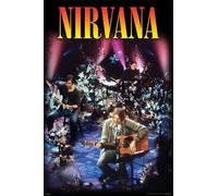 Grindstore Nirvana Unplugged Maxi Poster - Laminated Large Wall Art Print, Wall Decor, Home Office Classroom Decoration, Gift Idea, Decorative Print 91.5x61cm