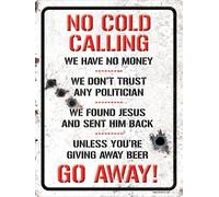Grindstore No Cold Calling Mini Tin Sign 15x20cm