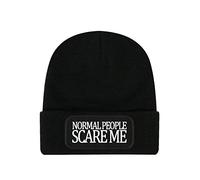 Grindstore Normal People Scare Me Beanie Hat Black