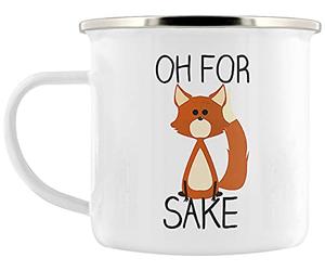 Grindstore Oh for Fox Sake Enamel Mug White