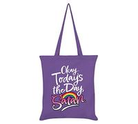 Grindstore Okay, Today's the Day, Satan Violet Tote Bag 38x42cm