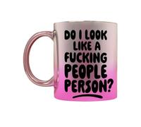 Grindstore Pink Mirror Mug Do I Look Like A F*cking People Person Ceramic