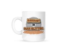 Grindstore Sawdust is Man Glitter Mug for Tea or Coffee White