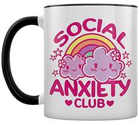 Grindstore Social Anxiety Club Inner 2-Tone Tea and Coffee Mug Black