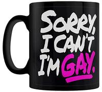 Grindstore Sorry I Can't, I'm Gay Ceramic Mug Panel Mug Black