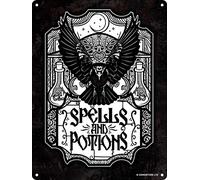 Grindstore Spells & Potions Mini Tin Sign Black 20x15cm 0.7mm