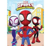 Grindstore Spidey and His Amazing Friends Laminated Mini Poster Wall Art Print, Power of 3, Room Decor, Bedroom Home Office Decoration, Gift Idea, Novelty Wall Decor, Compact Art Print