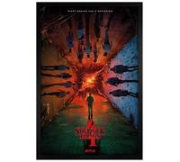 Grindstore Stranger Things Black Wooden Framed Every Ending Has A Beginning Maxi Poster 61x91.5cm
