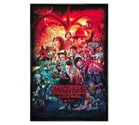 Grindstore Stranger Things Gloss Black Framed Seasons Montage Maxi Poster 61x91.5cm