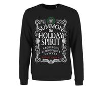 Grindstore Summon The Holiday Spirit Ladies Black Christmas Jumper