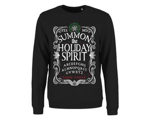 Grindstore Summon The Holiday Spirit Ladies Black Christmas Jumper