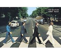 Grindstore The Beatles Abbey Road Maxi Poster - Black Gloss Framed - Framed Poster Print, Wall Decor/Art, Home Gift Idea, For Living Room, Bedroom, Home or Office Display