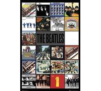 Grindstore The Beatles Albums Maxi Poster - Black Gloss Framed - Framed Poster Print, Wall Decor/Art, Home Gift Idea, For Living Room, Bedroom, Home or Office Display