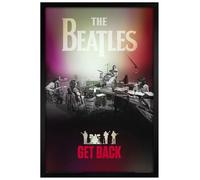 Grindstore The Beatles Get Back Maxi Poster - Black Wooden Framed - Framed Poster Print, Wall Decor/Art, Home Gift Idea, For Living Room, Bedroom, Home or Office Display