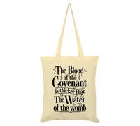 Grindstore The Blood Of The Covenant Cream Tote Bag