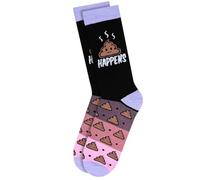Grindstore Twisted Soles Shit Happens Novelty Adult Socks (1 Pair) Size UK 8-12
