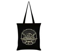 Grindstore Verdant Triple Moon Black Tote Bag