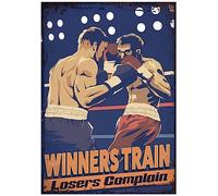 Grindstore Winners Train Losers Complain Boxing Mini Poster Wall Art