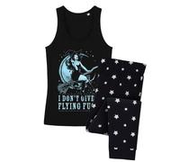 Grindstore Witch Please I Don't Give A Flying Fuck Ladies Long Pyjama Set - Extra Large (UK 14-16) Black