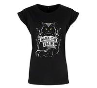 Grindstore Women's Cat Club Premium Black T-Shirt