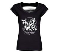 Grindstore Women's Fallen Angel Black Razor Back T-Shirt