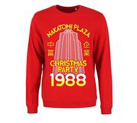 Grindstore Women's Nakatomi Plaza Christmas Jumper Sweater Red
