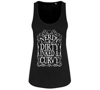 Grindstore Women's Nerdy Dirty Inked & Curvy Floaty Tank Vest Black