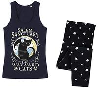 Grindstore Women's Salem Sanctuary Long Pyjama Set Navy