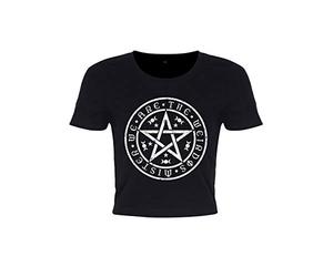 Grindstore Women's We are The Weirdos Mister Pentagram Black Crop Top