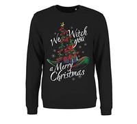 Grindstore Women's We Witch You A Merry Christmas Christmas Jumper Sweater Black
