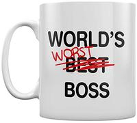 Grindstore World's Worst Boss Mug for Tea or Coffee White Ceramic