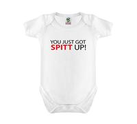Grindstore You Just Got Spitt Up! Baby Grow White