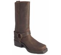 Gringos 'HIGH Harley' Western Harness Biker Brown Boots UK 12